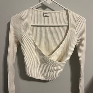 Abercrombie & Fitch Cream Ribbed Sweater
